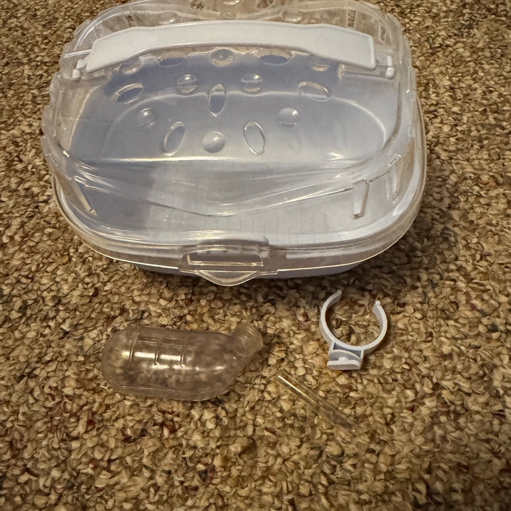 Clear Plastic Pet Carrier with Accessories
